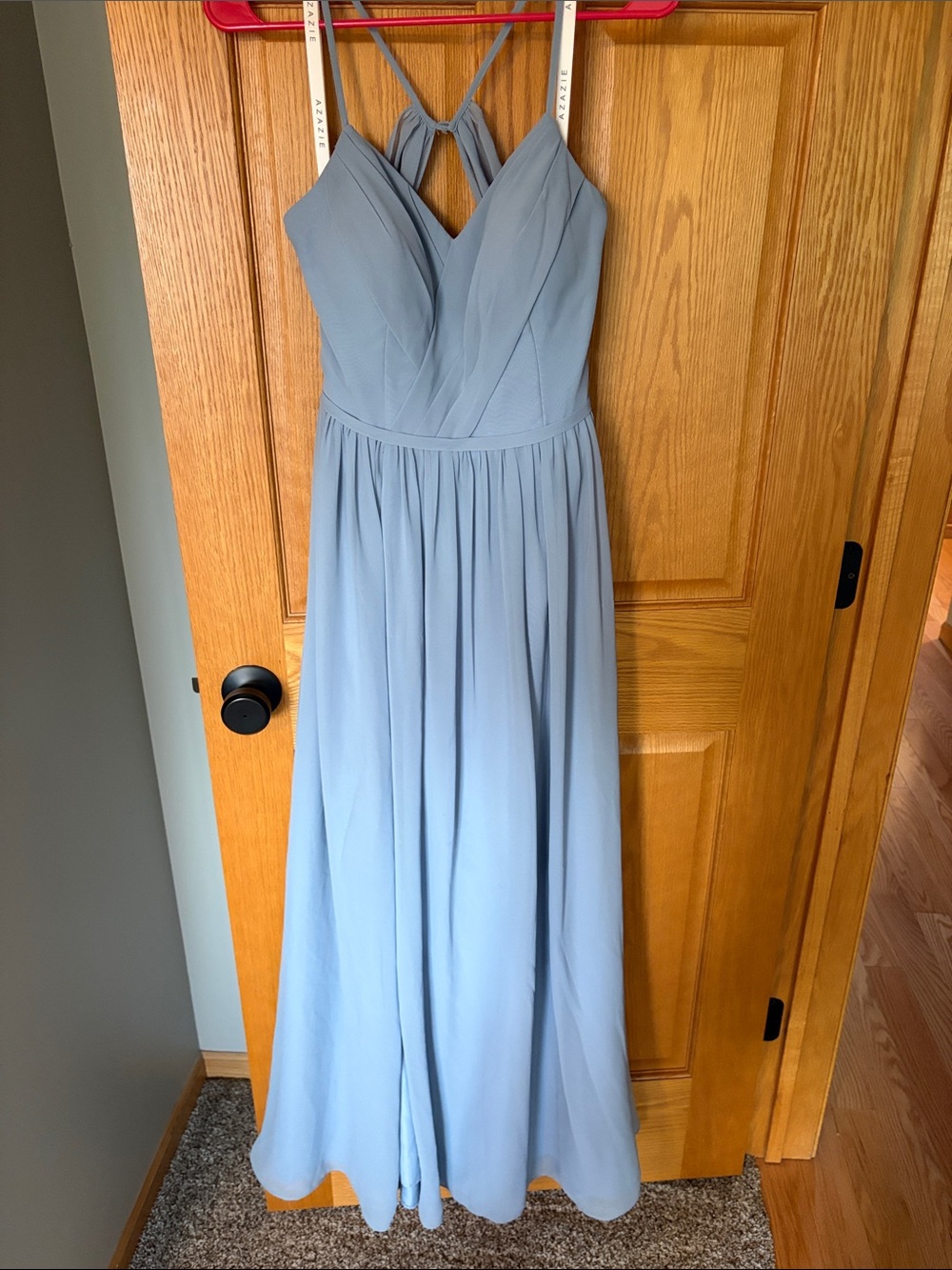 Light Blue Women's Chiffon Dress